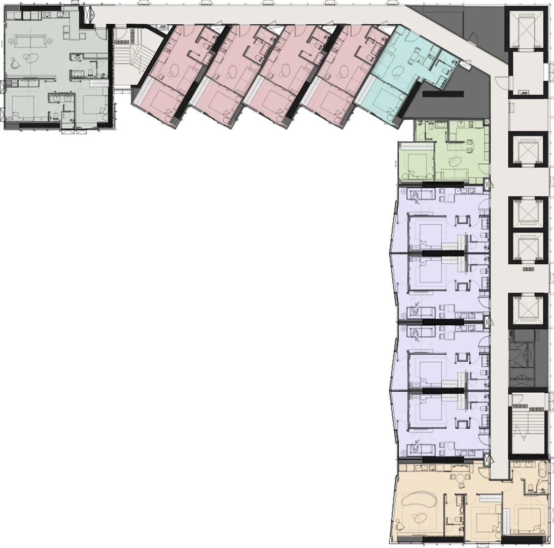 Floor plan drawing of the 47th floor
