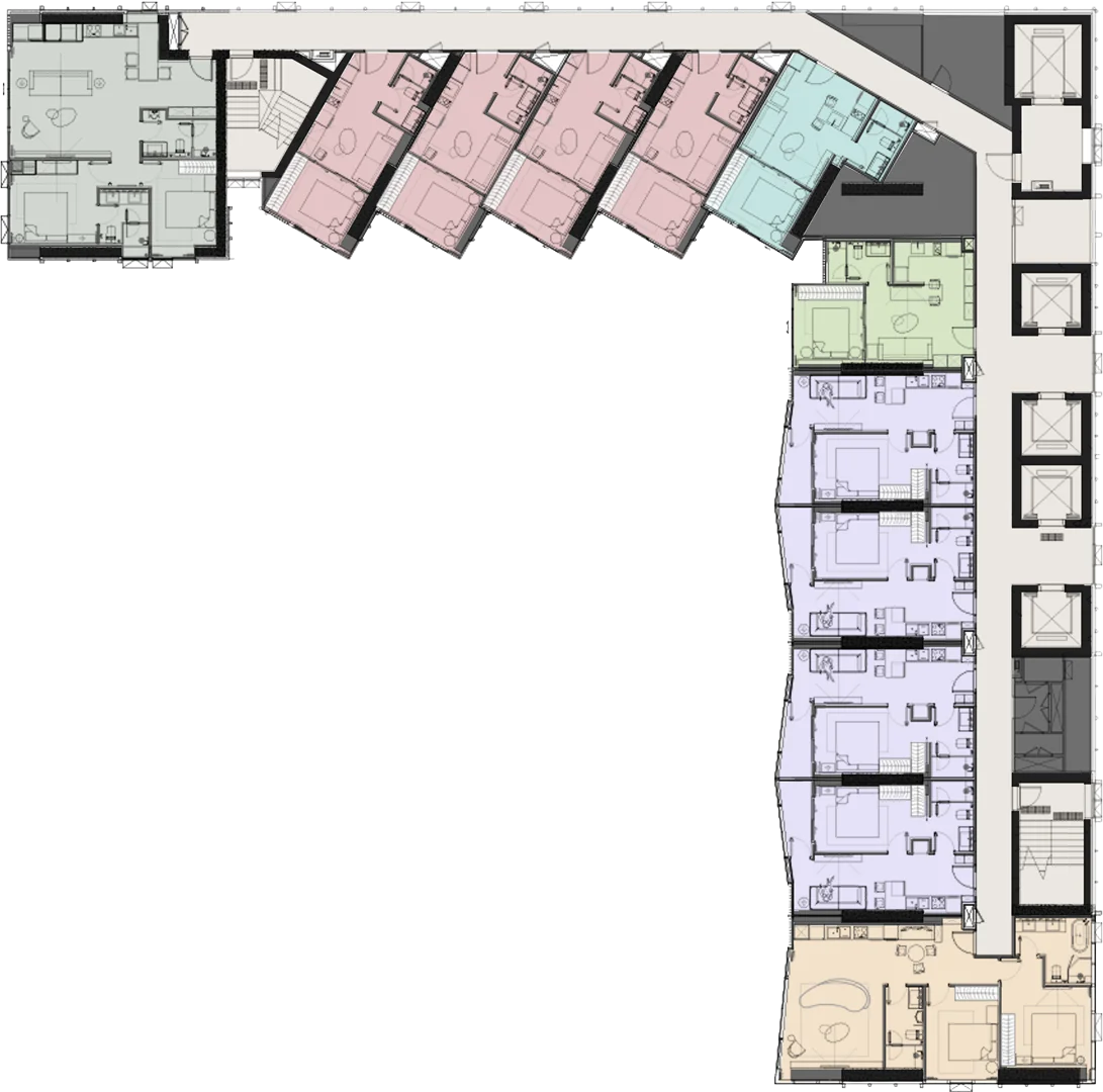 Floor plan drawing of the 48th floor