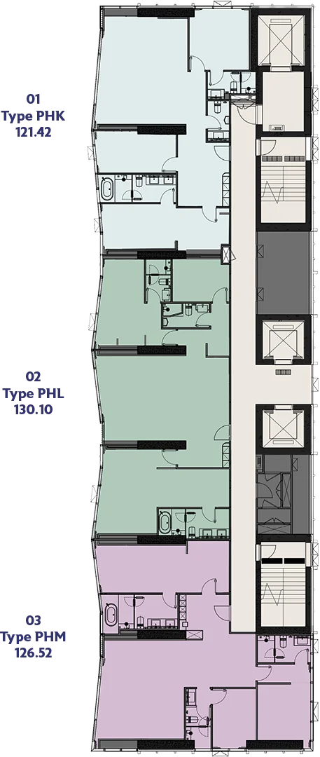 Floor plan drawing of the 60th floor