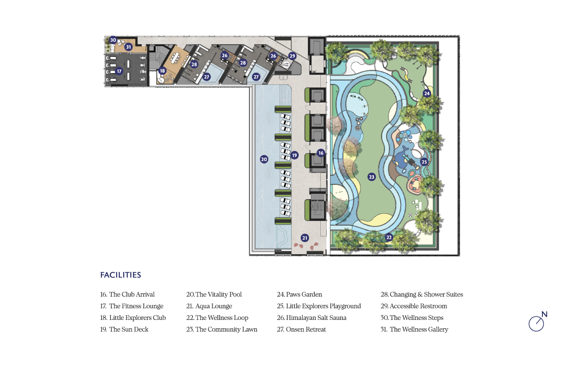 Master and facilities plan drawing of the 5th floor